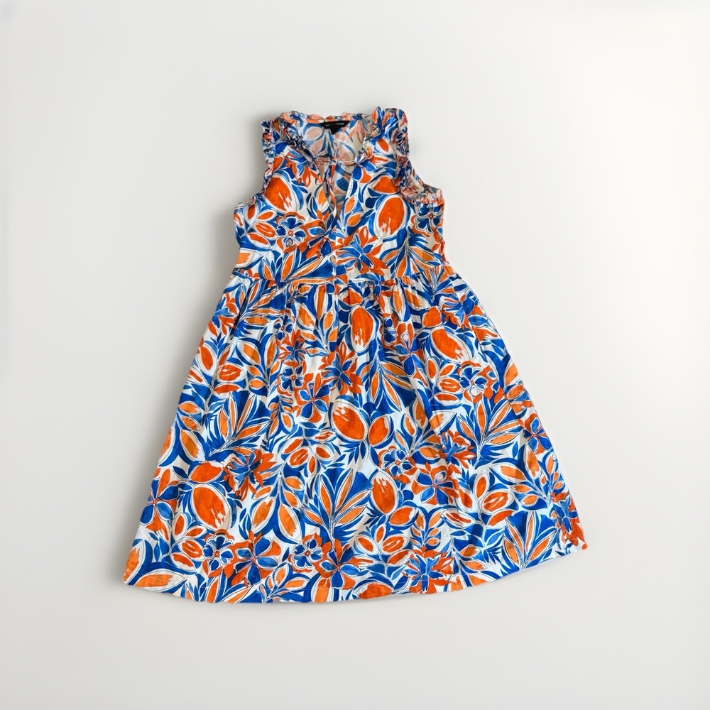 Maggy London Women's Dress Short Size 0 Blue And orange Summer Coastal preppy